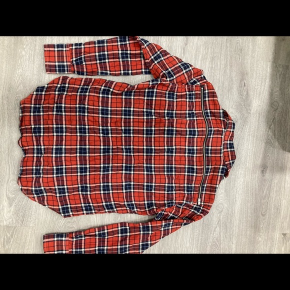 R13 Zipper Back Plaid Japanese Fabric Shirt. Small - Picture 9 of 11